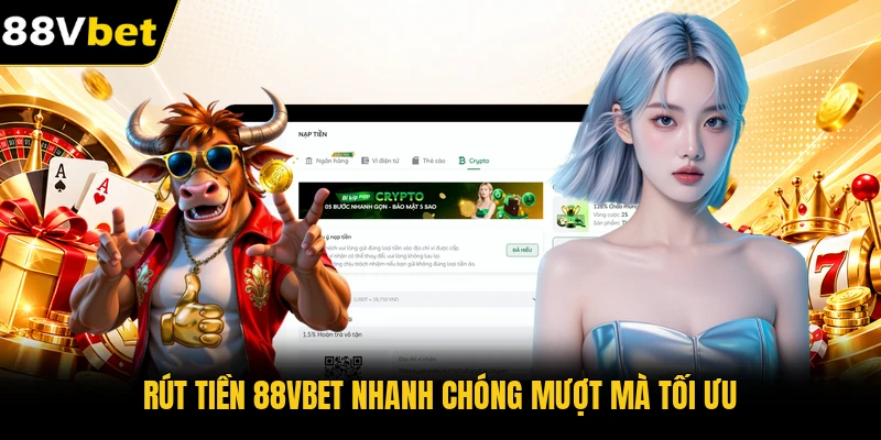 Rút tiền 88VBET nhanh chóng mượt mà tối ưu